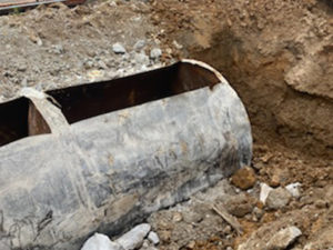 Fuel tank found during demolition project