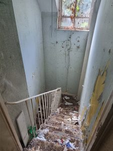 Stairwell of London property for demolition