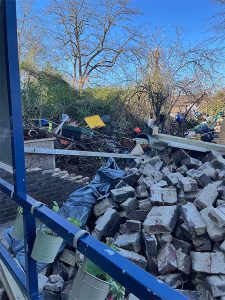 Rubble from house demolition in Camberwell