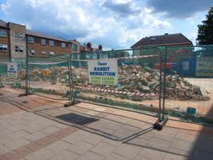 Demolition site protection barriers