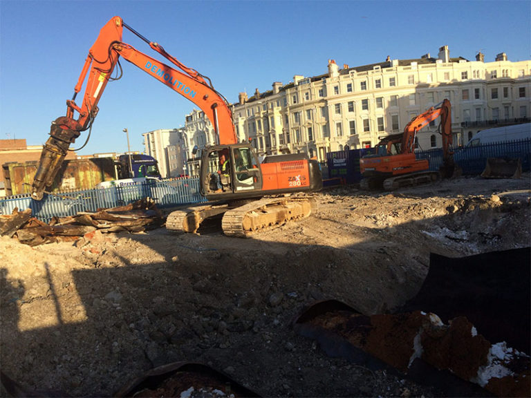 demolition site kingsway hove sussex