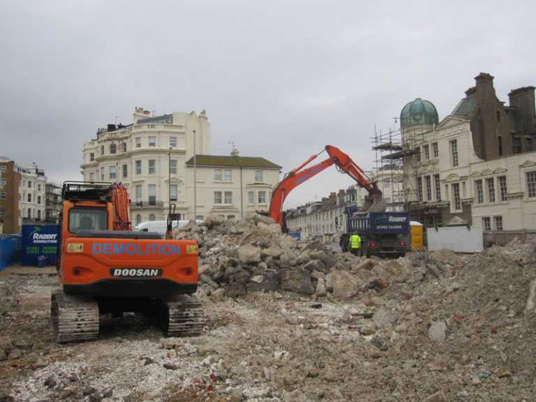 demolition site kingsway hove sussex