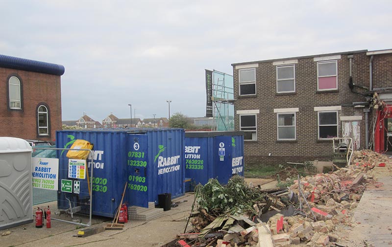 demolition rabbit site offices shoreham by sea demolition