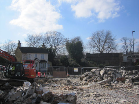 metal fuel container demolition excavation