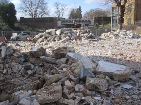 metal fuel container demolition excavation