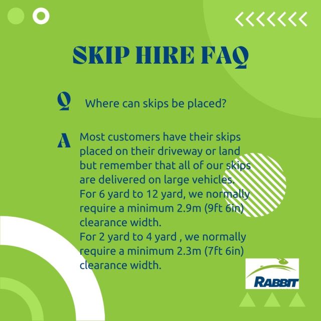 SKIP HIRE FAQ 👏

If you have any questions over booking Rabbit Skip Hire, check out our FAQ page, or talk to our friendly team about your skip hire needs👉🏽
📞 +44 (0)1903 762020
https://www.rabbitskips.co.uk/skip-hire-faq/

#SkipHire #SkipHireServices #EnvironmentallyFriendly #BookASkip #RabbitSkipHire #RabbitSkips #RabbitGroup #FAQ